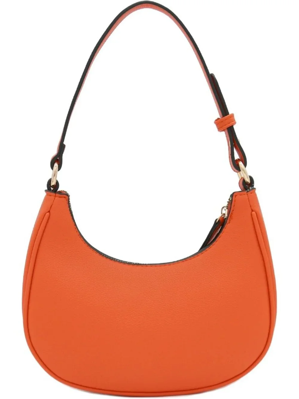 Women Burnt Orange Small Crescent For Trendy Underarm Purse Zipper Shoulder Bag